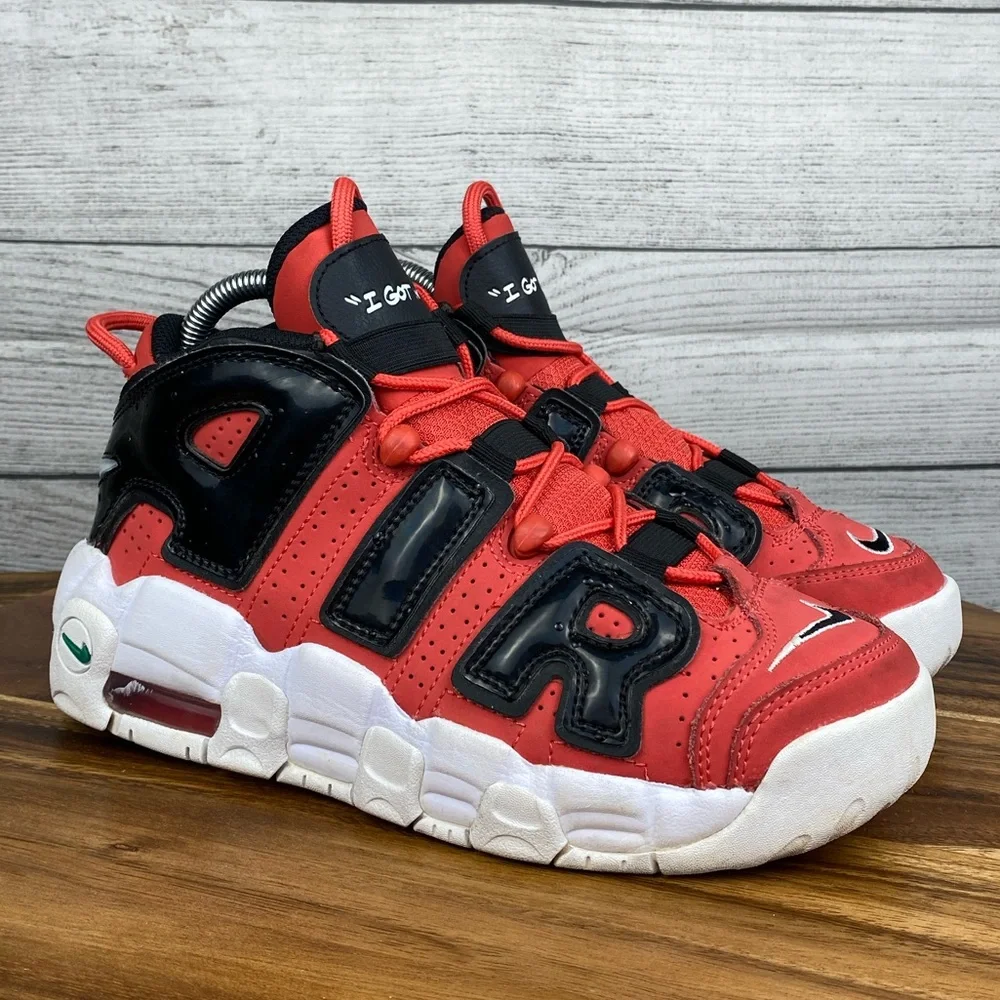 Nike Air More Uptempo I Got Next Red Black Sneaker DV2205-600 Youth Shoe Size 6